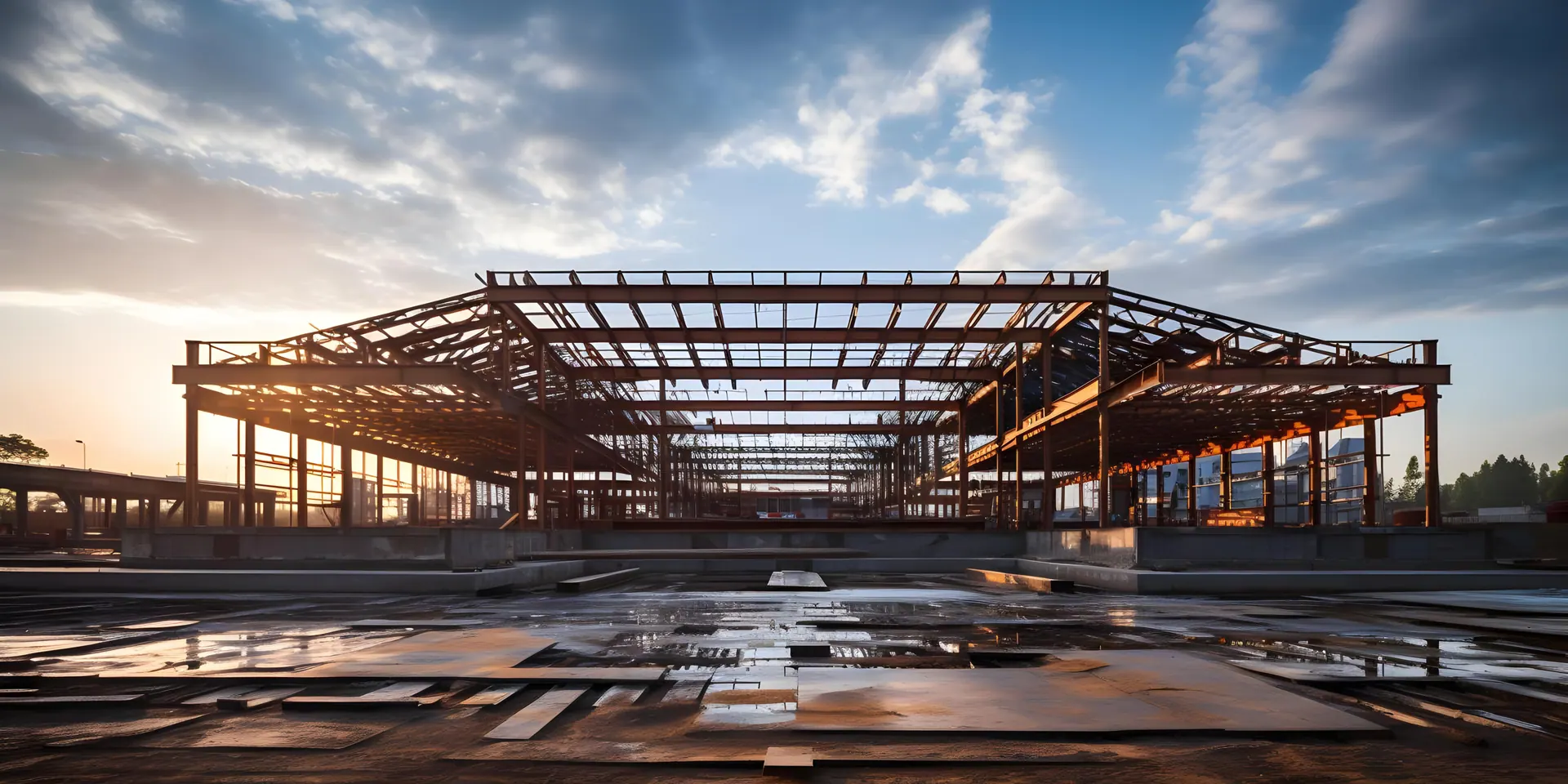 Steel fabrication yard