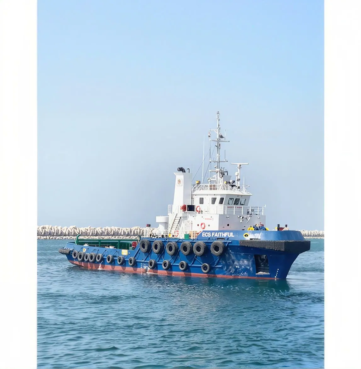 HTC tug boat at sea