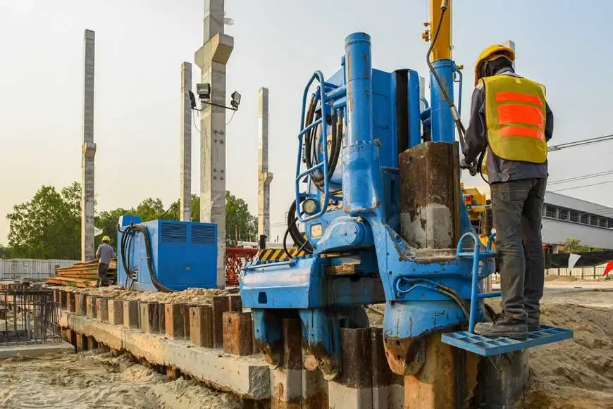 Sheet piling works
