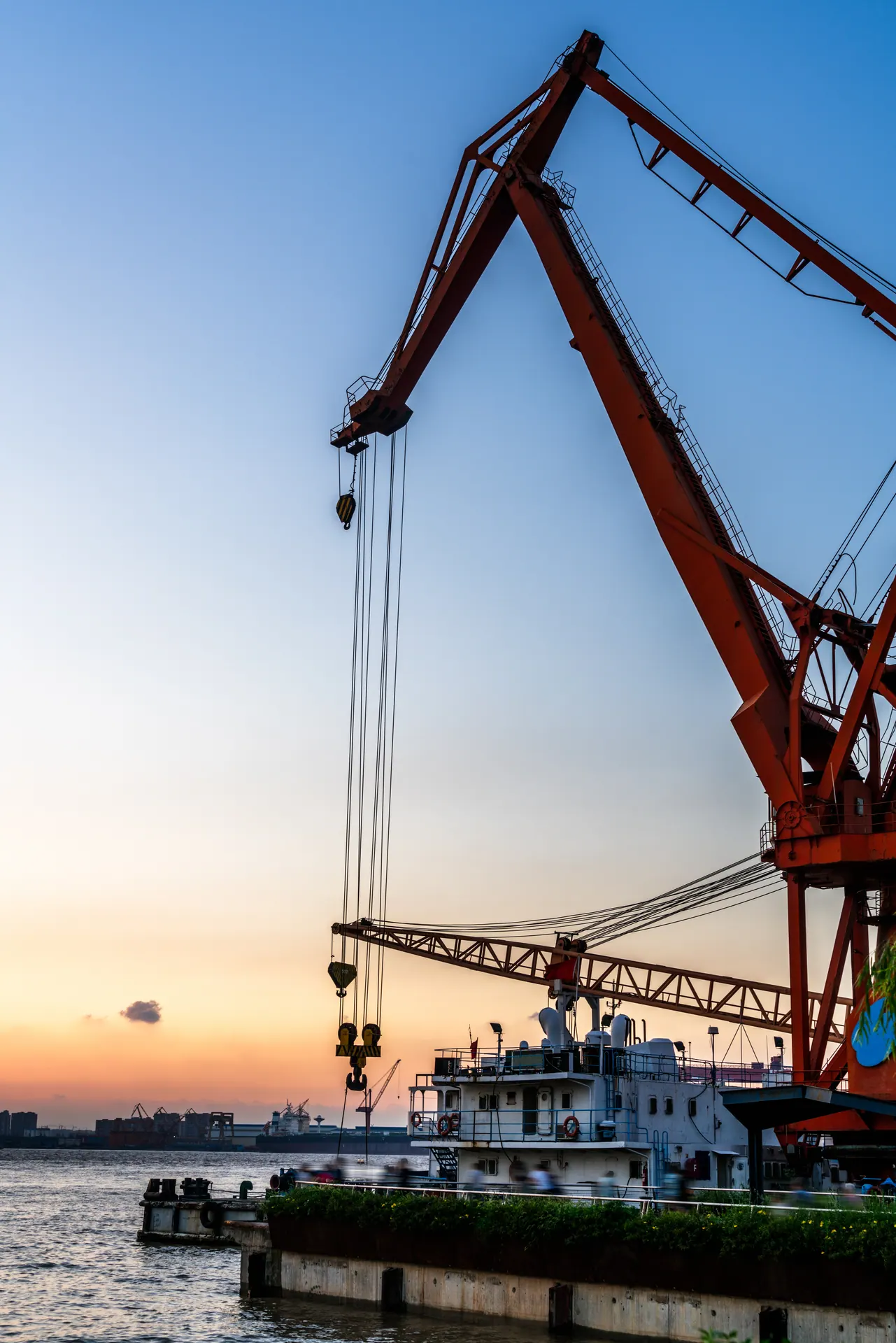 Dredging division — harbour sunset